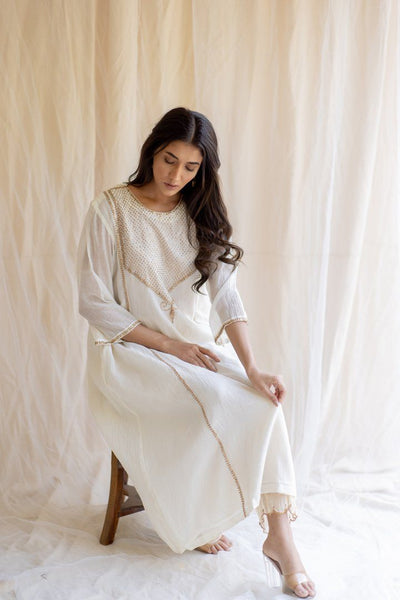 Ivory White Maheem Kurta Set Fashion Nirjara