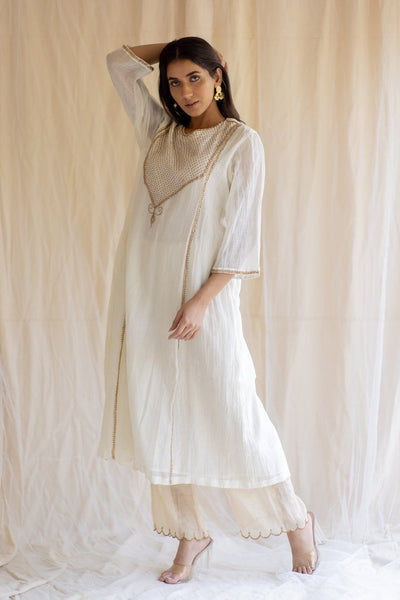 Ivory White Maheem Kurta Set Fashion Nirjara