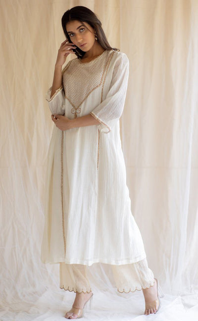 Ivory White Maheem Kurta Set Fashion Nirjara