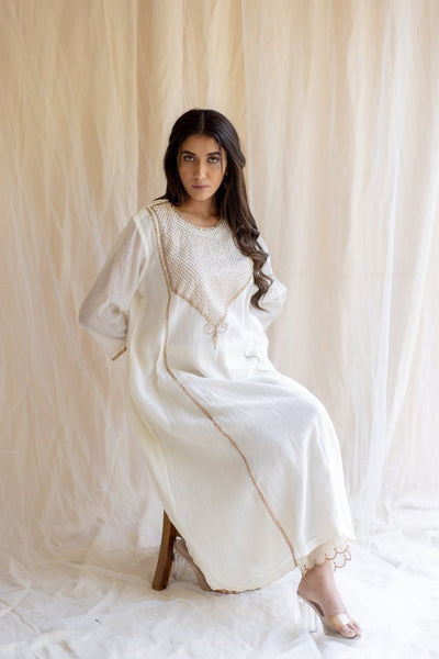 Ivory White Maheem Kurta Set Fashion Nirjara