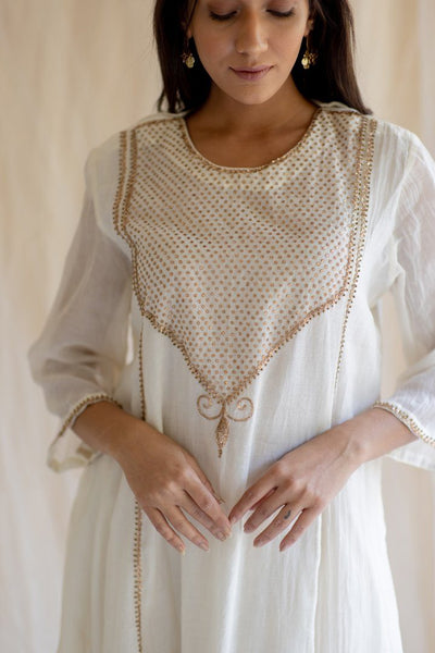 Ivory White Maheem Kurta Set Fashion Nirjara