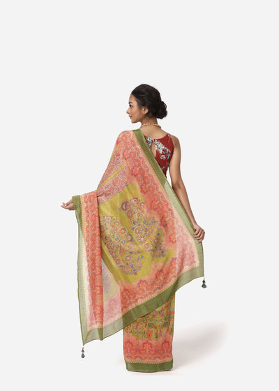 Jamavar Saree Fashion Yam