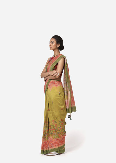 Jamavar Saree Fashion Yam