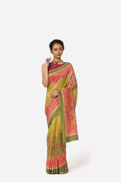 Jamavar Saree Fashion Yam