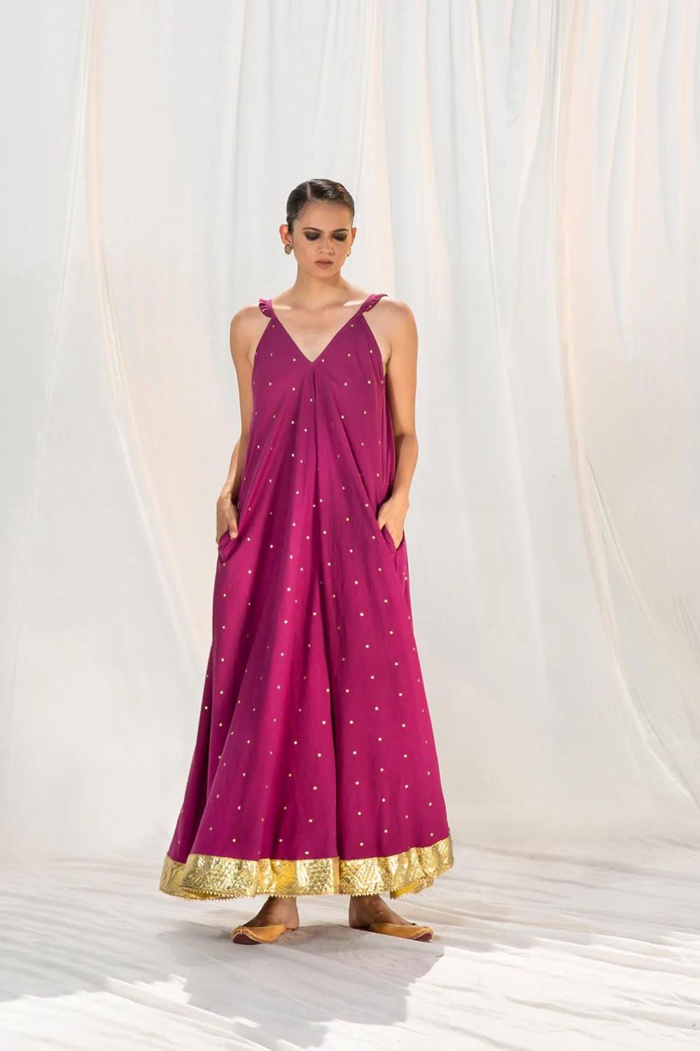 Jamun Flared Maxi Fashion Khara Kapas