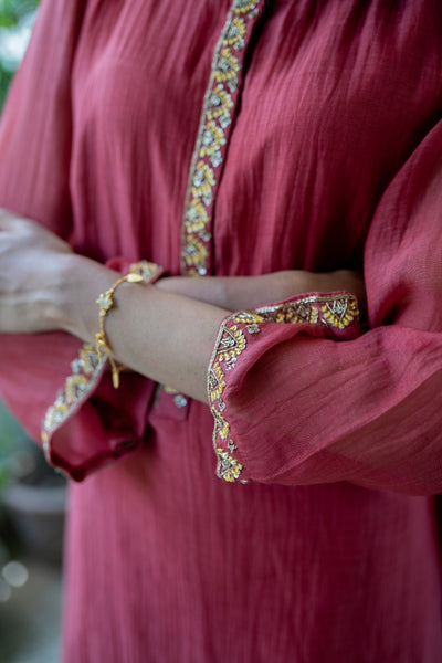 Juanita-Featuring Handwoven Chanderi Kurta Set with Resham Zari Fashion Juanita 