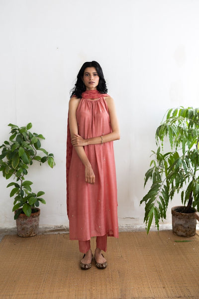 Juanita- Gather Neck Handwoven Cotton Silk Tunic Fashion Juanita 