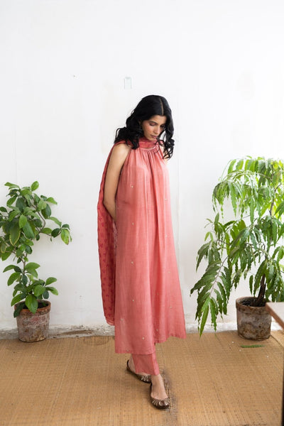 Juanita- Gather Neck Handwoven Cotton Silk Tunic Fashion Juanita 