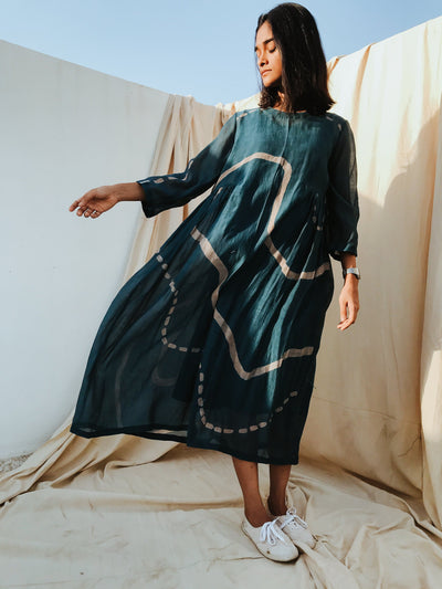 Kara Dress Indigo Fashion Nirjara