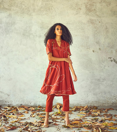 Kesari kurta set Fashion Khara Kapas