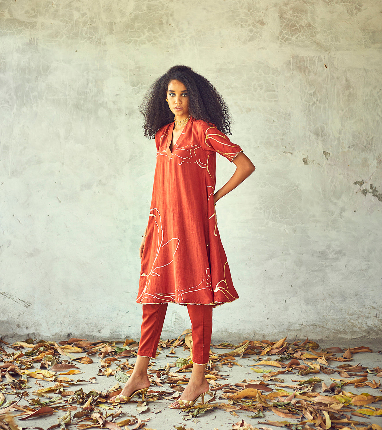 Kesari kurta set Fashion Khara Kapas