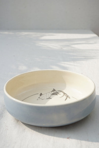 Koi Fish Pasta Bowl, Blue (Sold Individually) Home Minimal Indian 