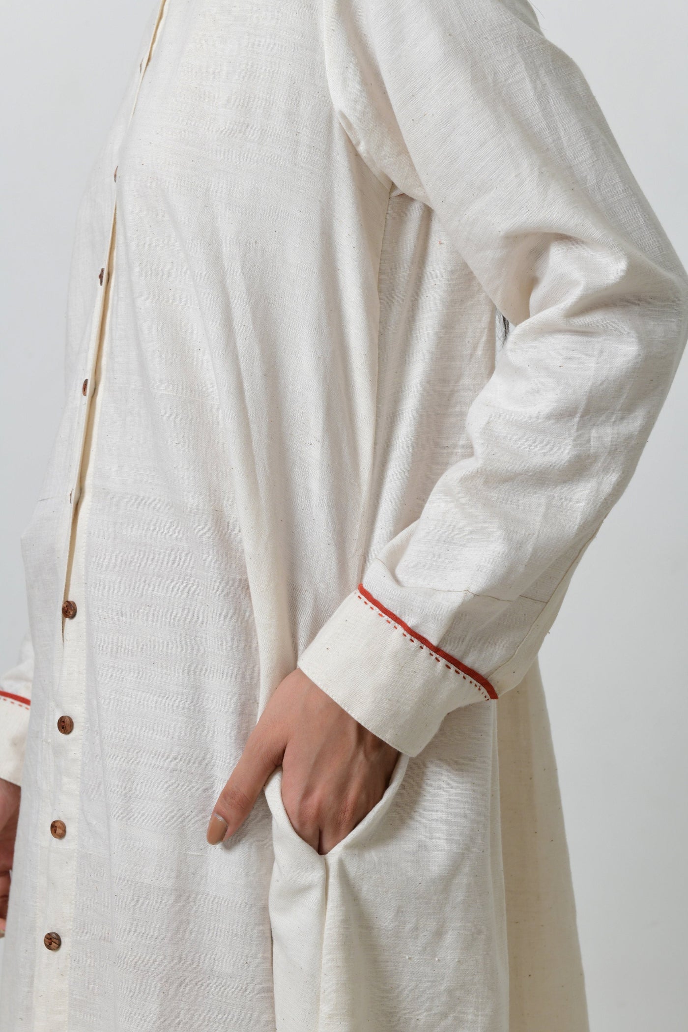 KORA KHADI BACK PLEATED DRESS Fashion Rias