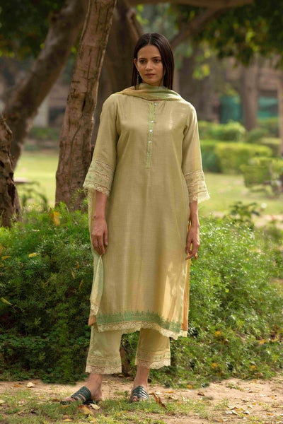 Kumud Light Green Kurta Set Fashion Priti Prashant 