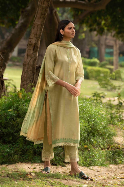 Kumud Light Green Kurta Set Fashion Priti Prashant 
