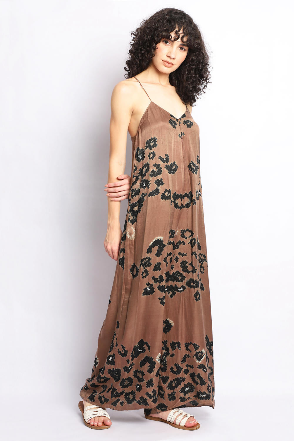 LEOPARD SHIBORI SILK JUMPSUIT Fashion The Pot Plant