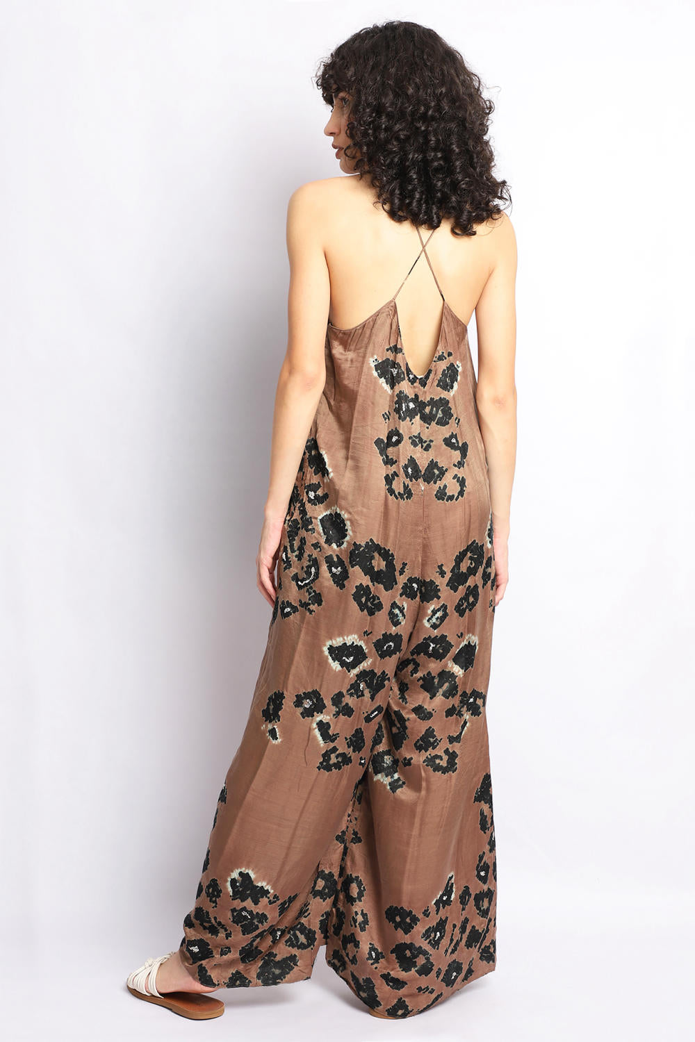 LEOPARD SHIBORI SILK JUMPSUIT Fashion The Pot Plant