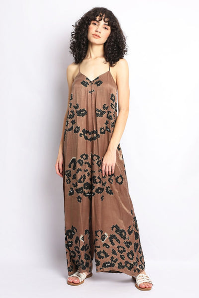 LEOPARD SHIBORI SILK JUMPSUIT Fashion The Pot Plant