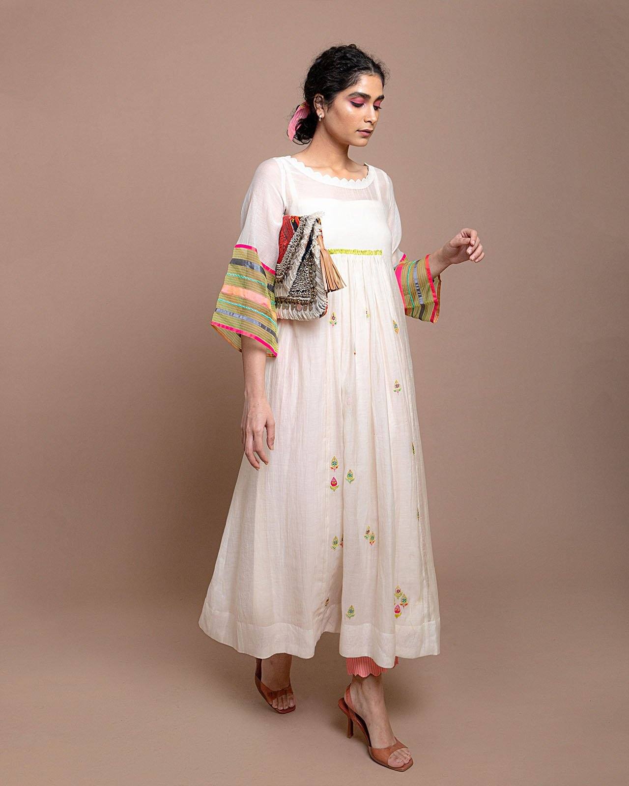 Life in Pink Center Puckering Kurta Fashion Rajiramniq