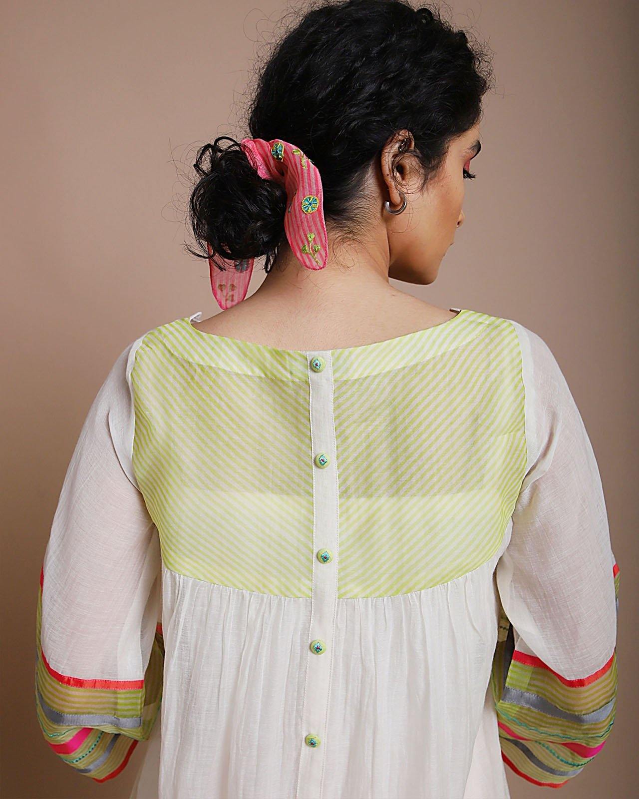 Life in Pink Center Puckering Kurta Fashion Rajiramniq