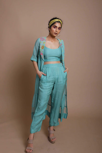 Life in Pink Embriodered Collar Jacket Fashion Rajiramniq