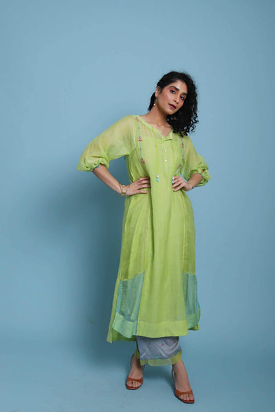 Life In pink Side panel kurta set Fashion Rajiramniq