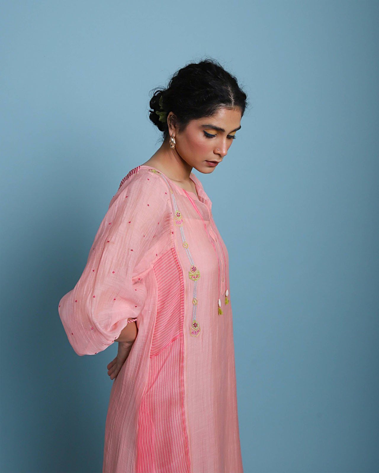 Life In pink Side panel kurta set Fashion Rajiramniq