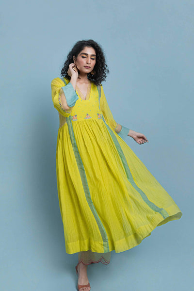 Life in Pink side puckering Kurta Set Fashion Rajiramniq