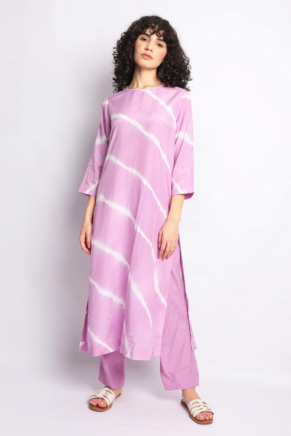 LILAC LEHERIYA EMBROIDERED CO-ORD SET Fashion The Pot Plant