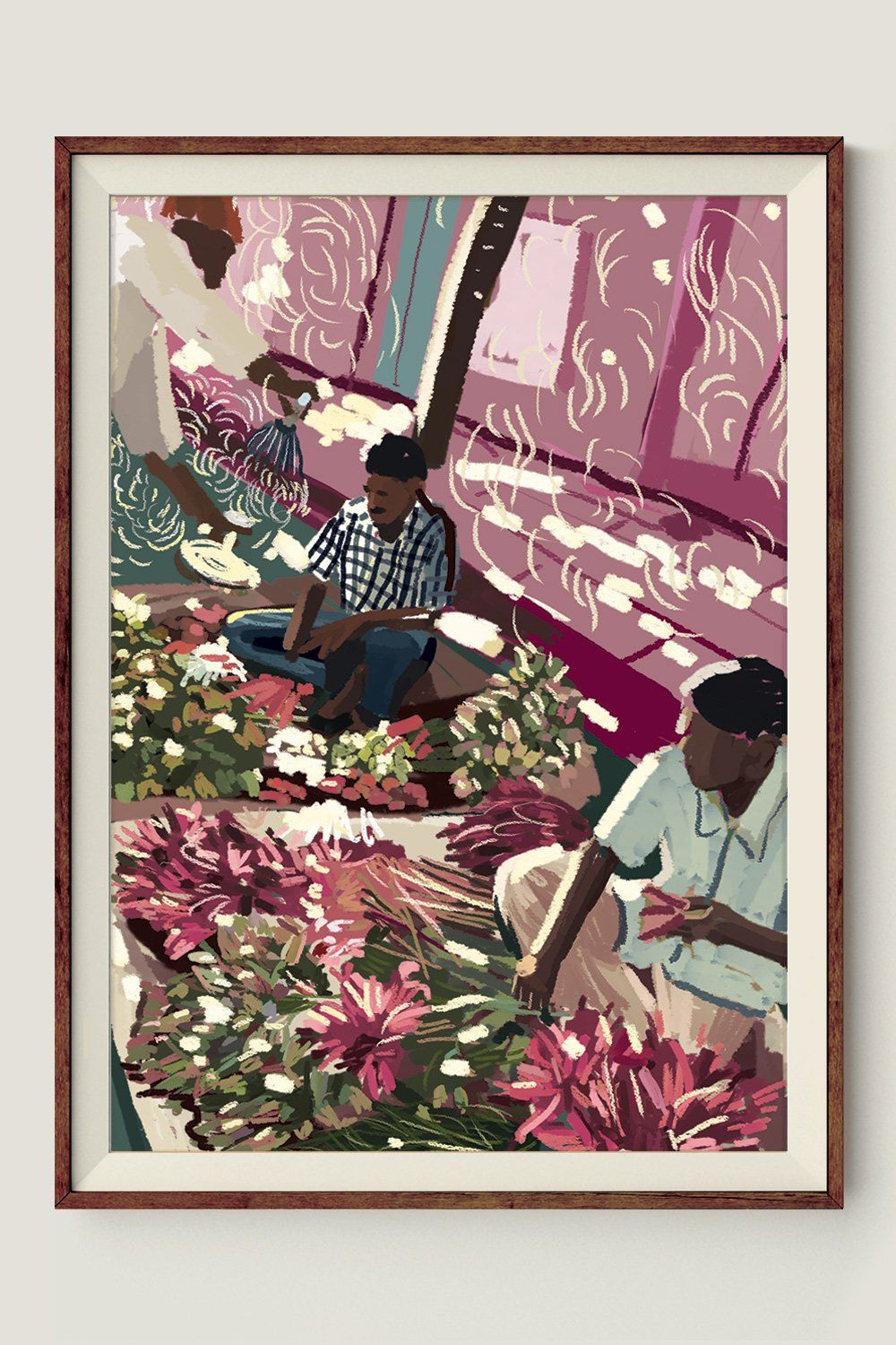 Lotus Sellers of Pondicherry Art Namrata Kumar