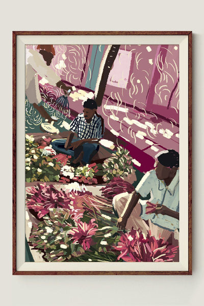 Lotus Sellers of Pondicherry Art Namrata Kumar