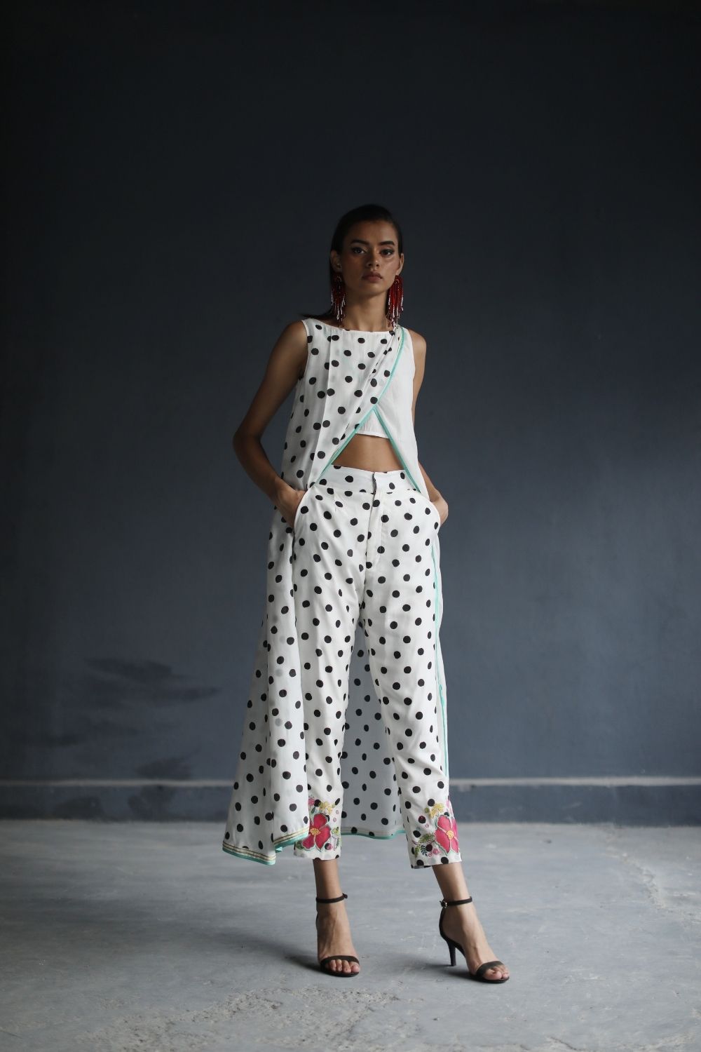 LOVE TO DOT OVERLAP KURTA SET Fashion Rajiramniq