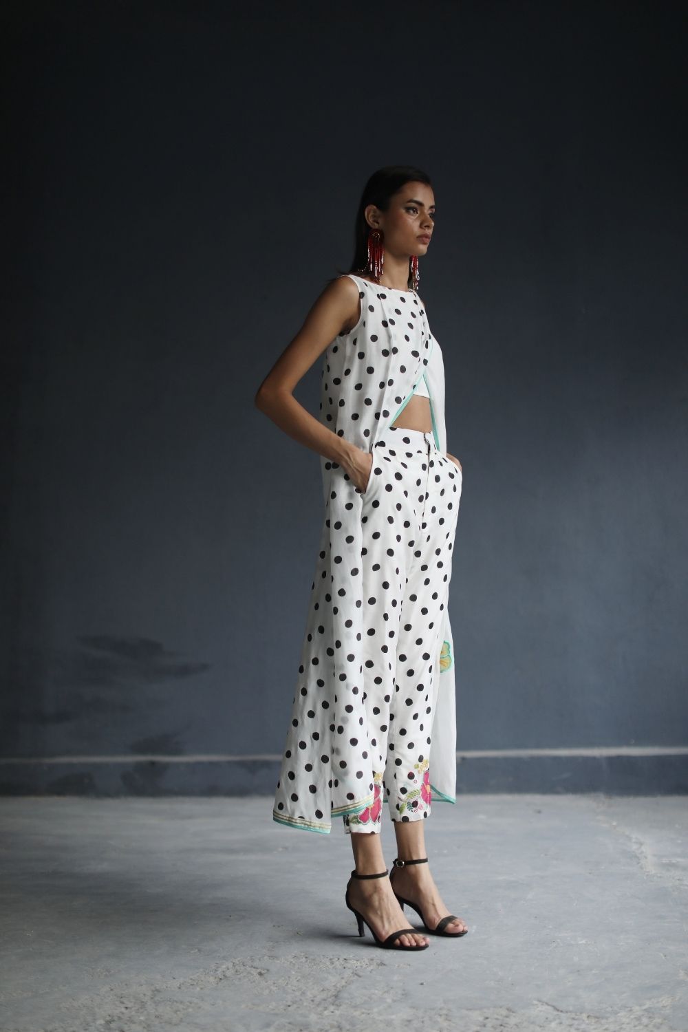 LOVE TO DOT OVERLAP KURTA SET Fashion Rajiramniq