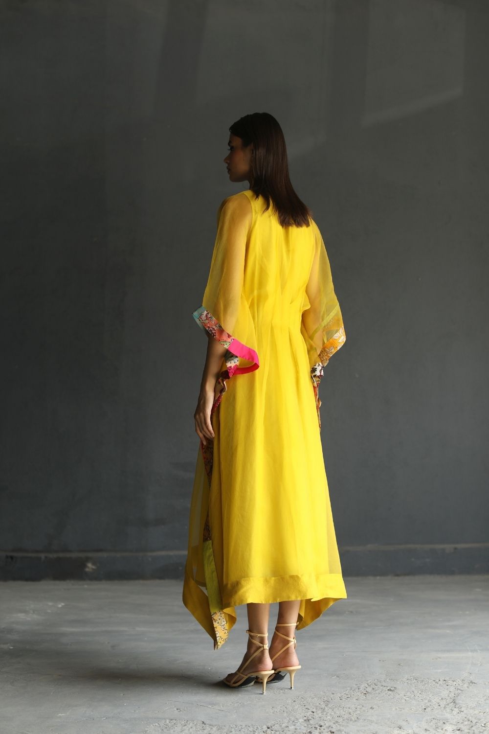 LOVE TO DOT YELLOW ORGANZA KAFTAN Fashion Rajiramniq