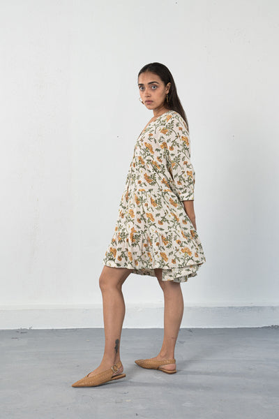 Marigold Bloom handwoven organic cotton dress Fashion SUI 