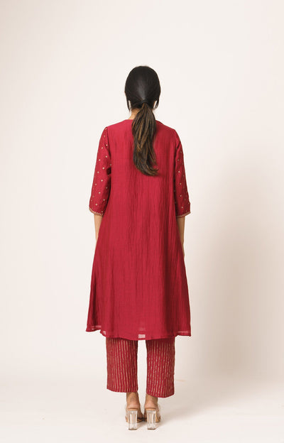 Maroon Aayat Kurta and Pant set Fashion DOT