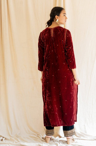Maroon Imaam Kurta Fashion Nirjara