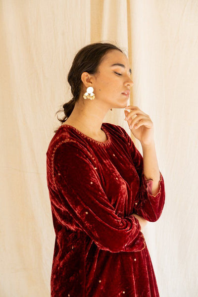 Maroon Imaam Kurta Fashion Nirjara