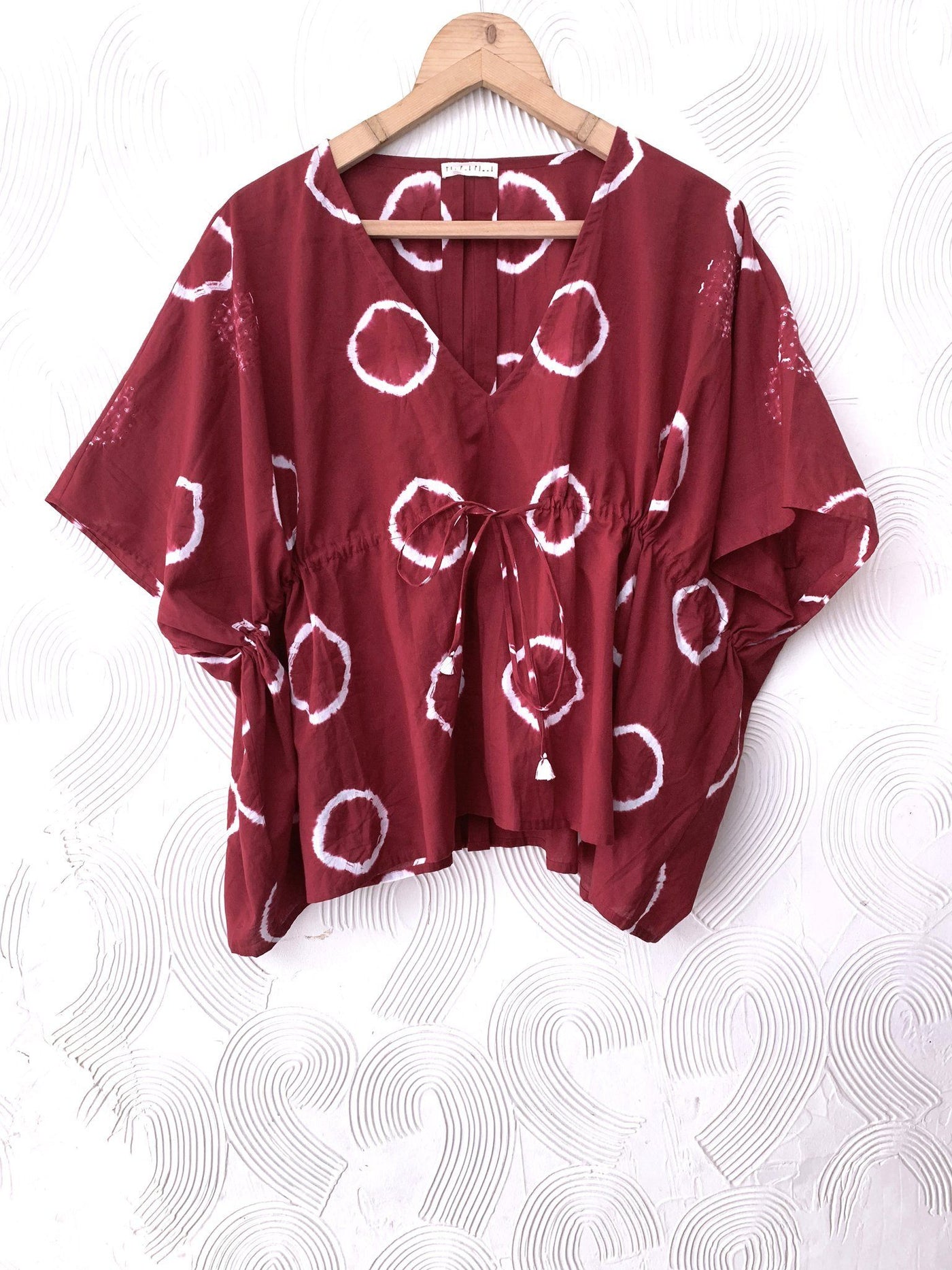 Maroon Ring Shibori Top Fashion The Pot Plant