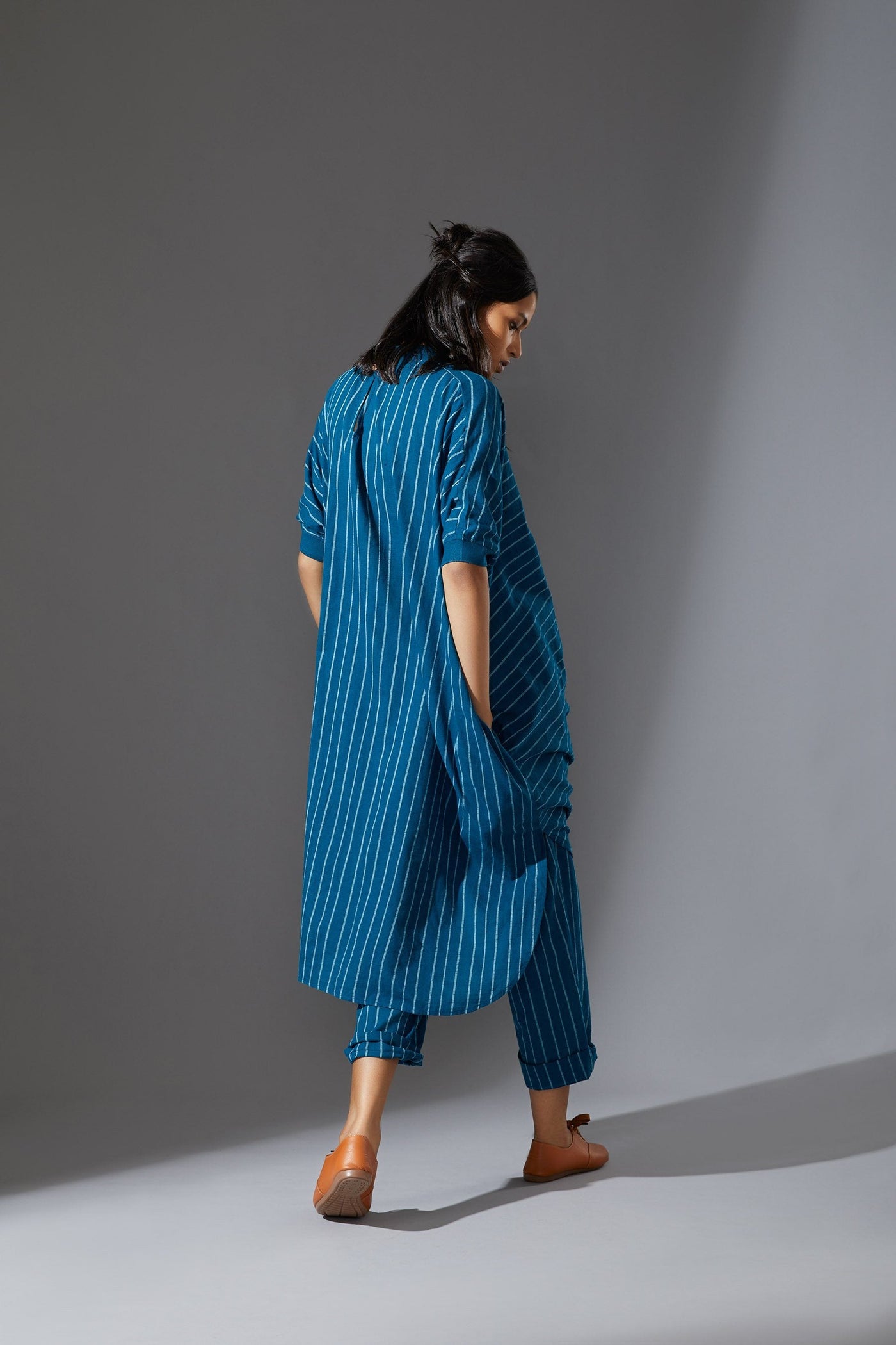 MATI COWL TUNIC SET - BLUE Fashion Mati