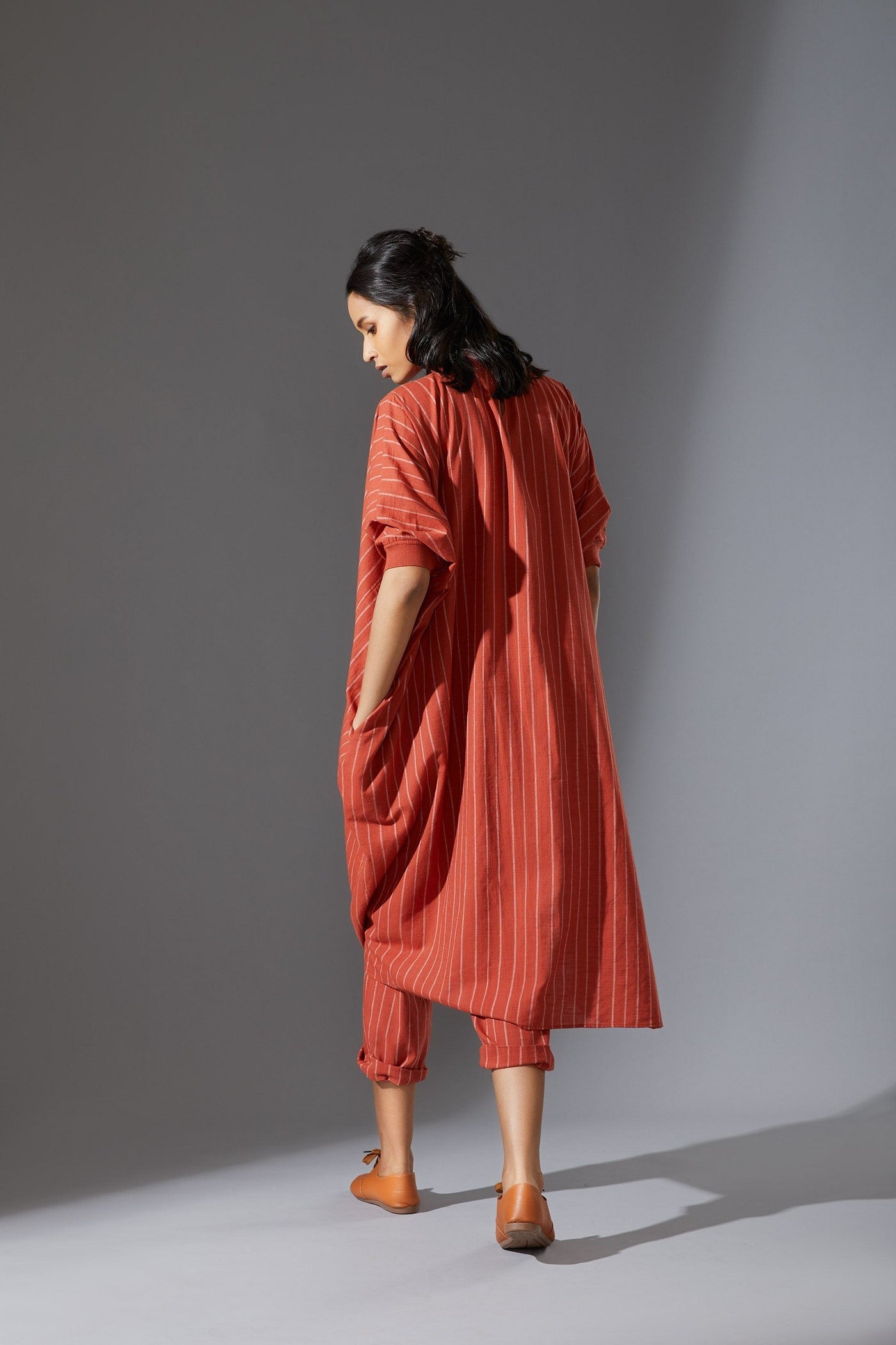MATI COWL TUNIC SET - RUST Fashion Mati
