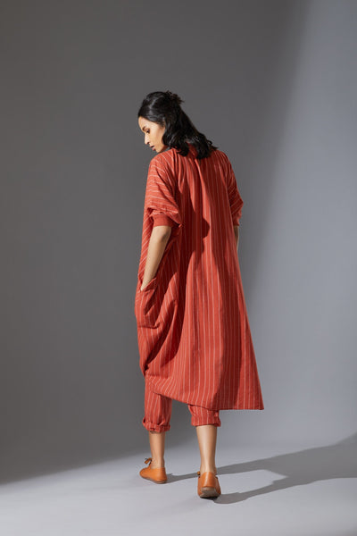 MATI COWL TUNIC SET - RUST Fashion Mati
