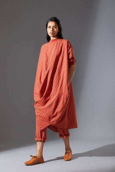 MATI COWL TUNIC SET - RUST Fashion Mati