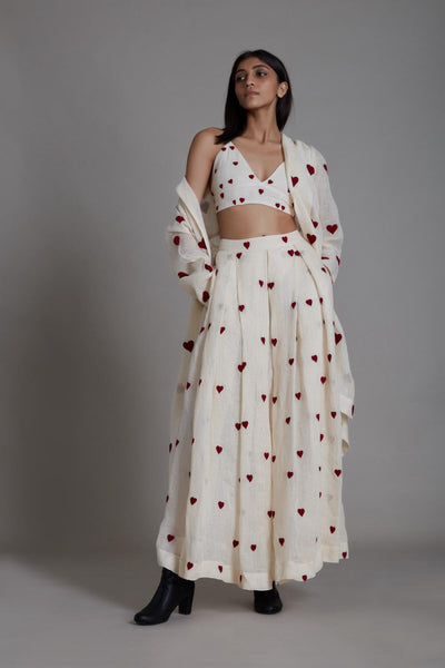 MATI HEART COUNTER LEHENGA SET-OATMEAL Fashion Mati