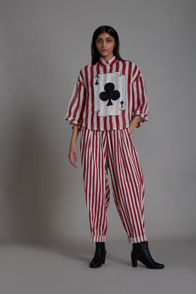 MATI IKKA BALLOON PANTS-RED STRIPE Fashion Mati
