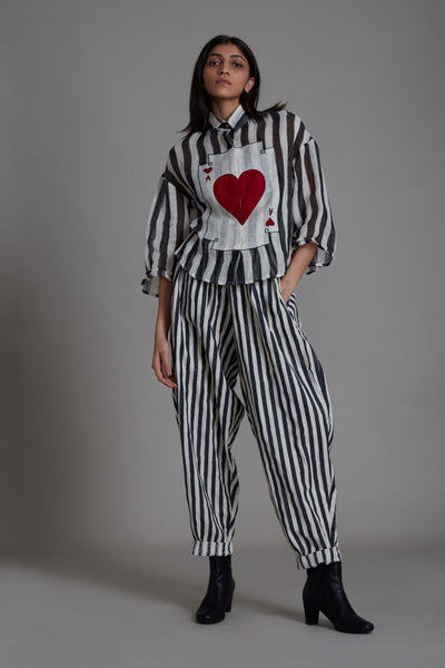 MATI IKKA COORD SET-BLACK STRIPE (set of 2) Fashion Mati