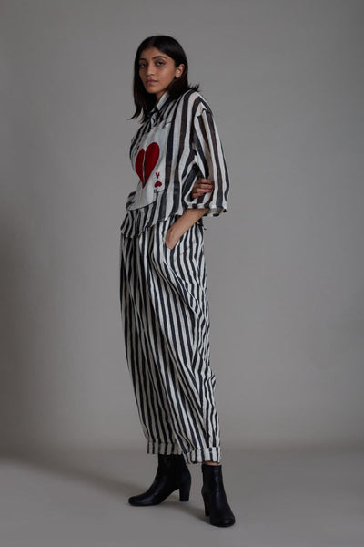 MATI IKKA COORD SET-BLACK STRIPE (set of 2) Fashion Mati