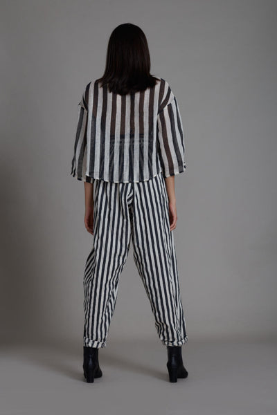 MATI IKKA COORD SET-BLACK STRIPE (set of 2) Fashion Mati