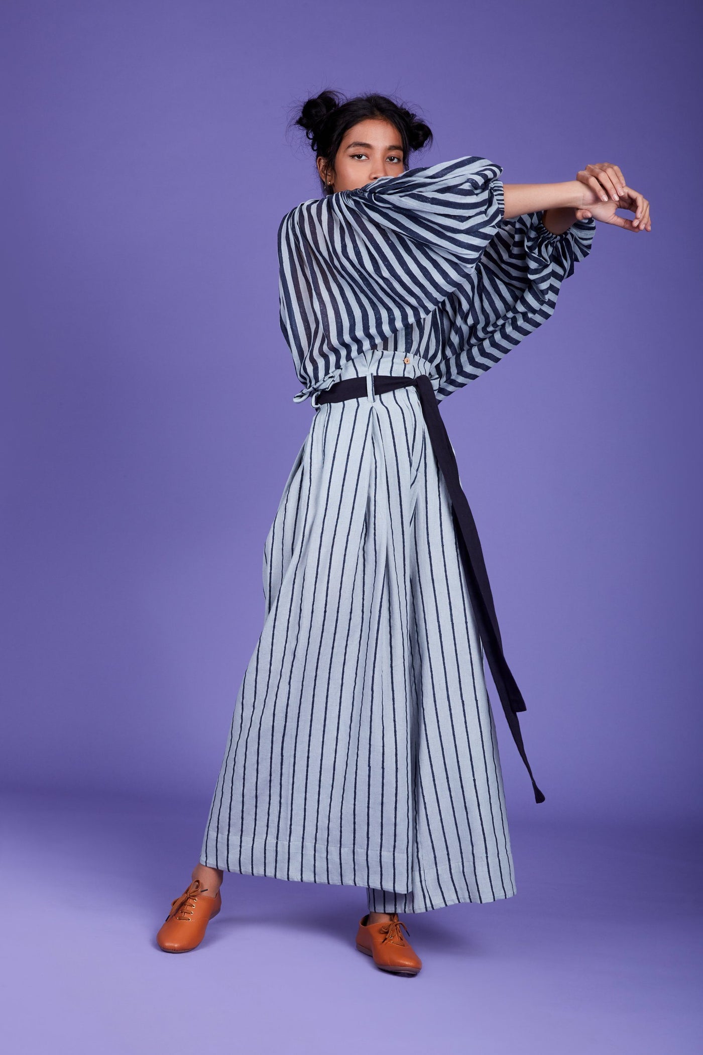Mati Paper Bag Pants - SSBlue Fashion Mati