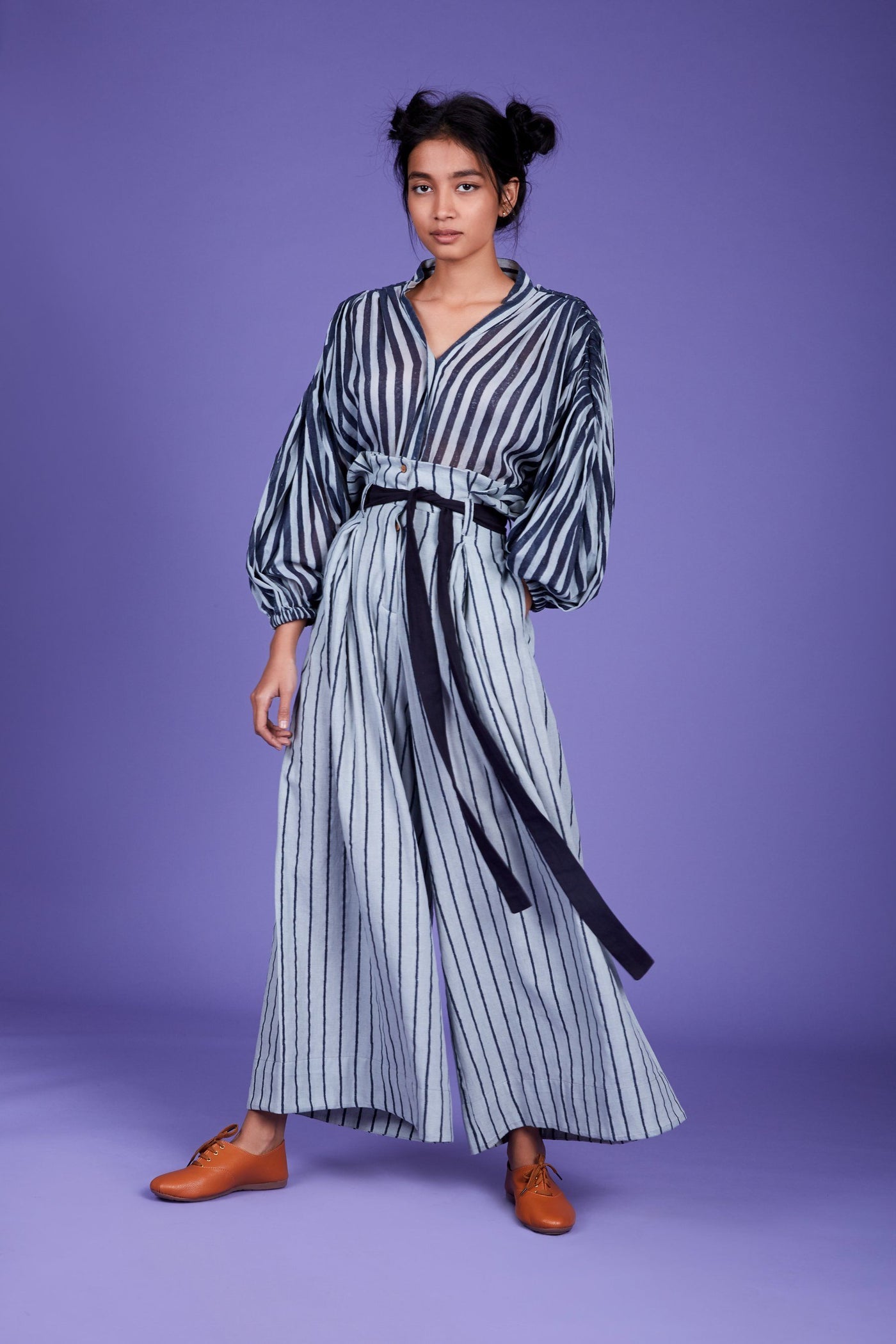 Mati Paper Bag Pants - SSBlue Fashion Mati